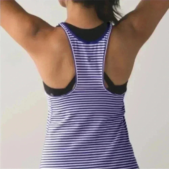 Lululemon what the sport singlet purple striped tank top - Picture 5 of 5